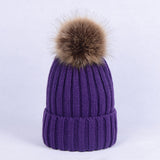 Knitted Pom Pom Winter Beanie