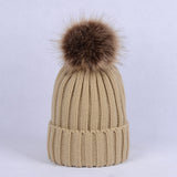 Knitted Pom Pom Winter Beanie