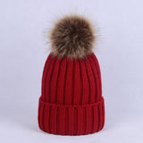 Knitted Pom Pom Winter Beanie