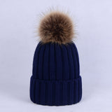Knitted Pom Pom Winter Beanie