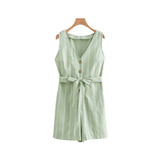 V-Neck Bow Knot Candy Playsuit